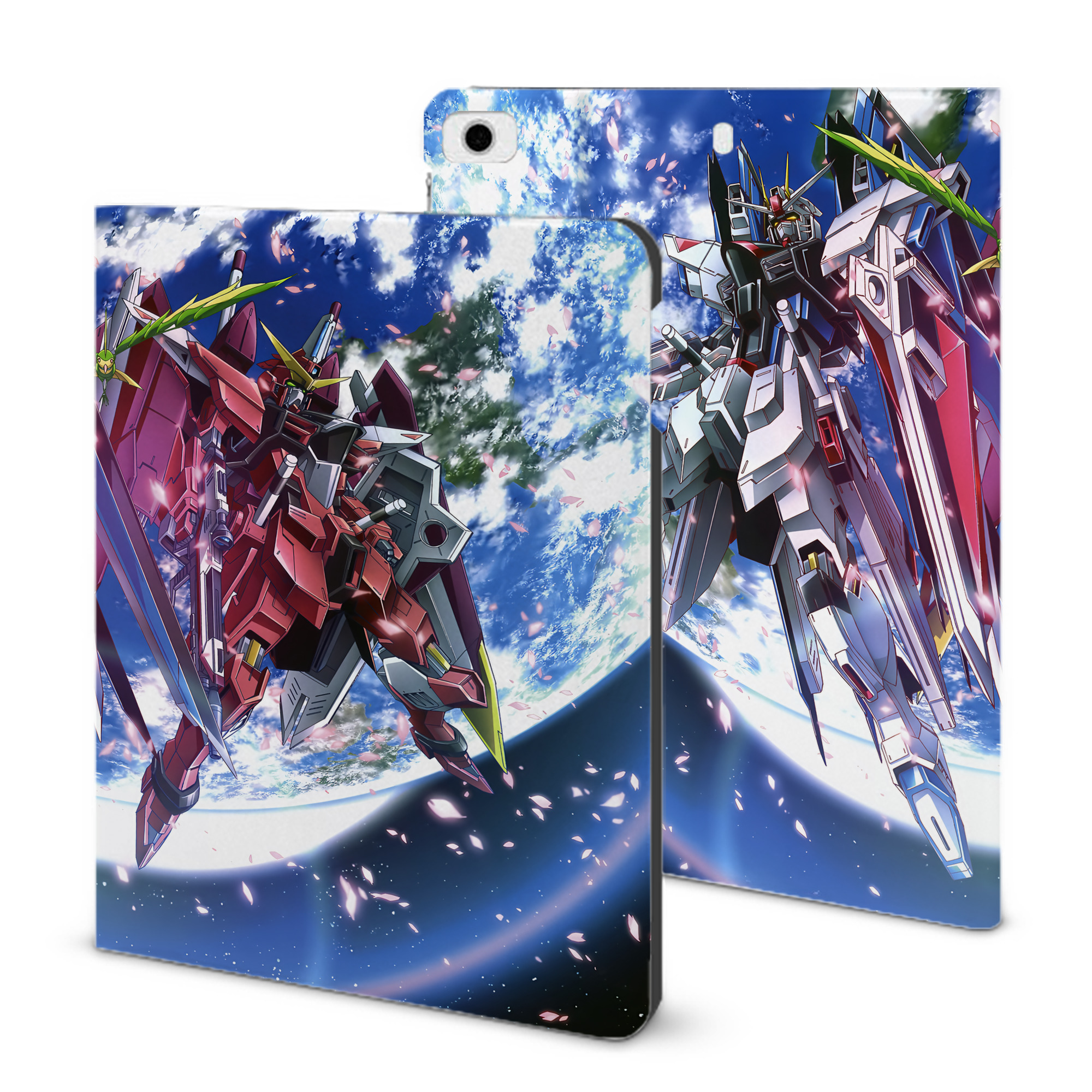 （画像用） 機動戦士ガンダム Mobile Suit Gundam IPad ケース ブック型 PUレザー TPU 耐衝撃 軽量 薄型 ペン収納なし 全面保護 IPad 各モデル対応